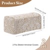 sourcing map 2Pcs Stretch Armrest Covers, Polyester Jacquard Soft Couch