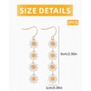 AORHOFJ 2 x Boho Wedding Small Daisy Earrings Gold Small