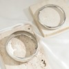 LKingel 2PCS Chunky Silver Bangle Bracelets for Women 18K Silver