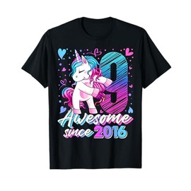 9 Year Old Unicorn Gifts For Girls 9th Birthday Girl Party T-Shirt