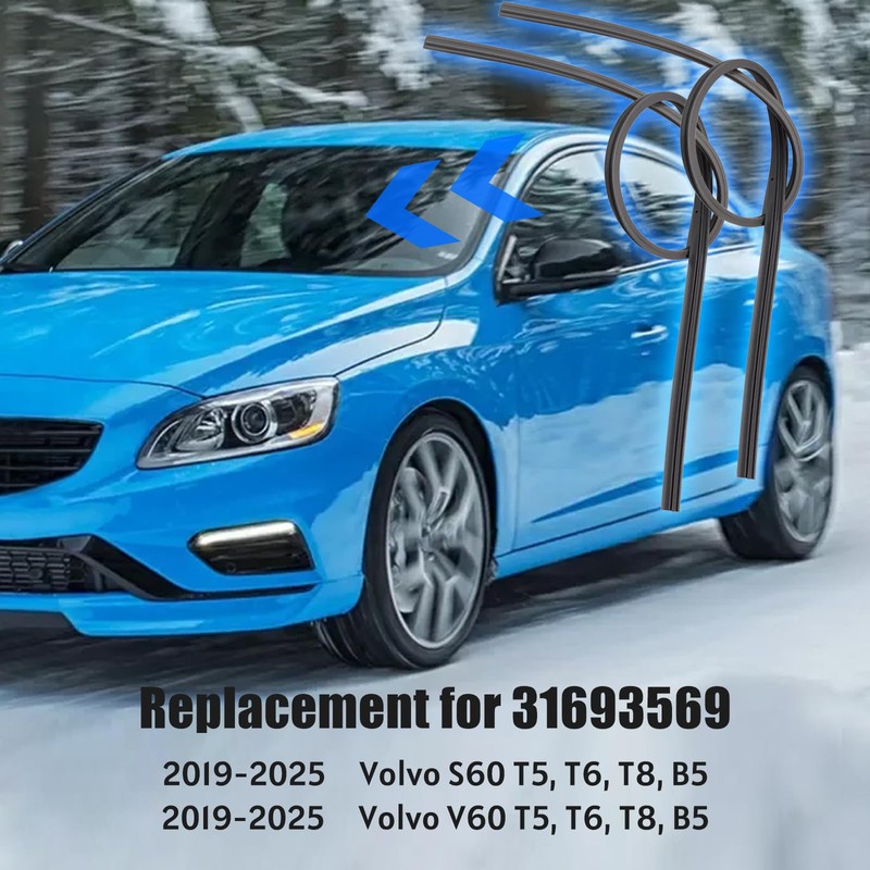 2PCS Wiper Blades Front Windshield Refill Rubber Inserts Windscreen Blade