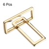 sourcing map Metal Rectangle Ring Buckles 39x12.5mm for Bags Belts