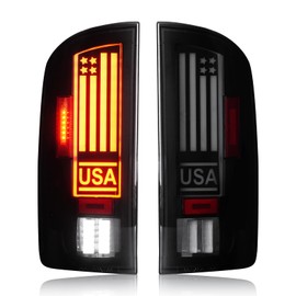 Tresound LED Tail Light for Dodge RAM 1500 2002-2006, for RAM 2500 3500 2003-2006, Rear Taillight Assembly, 55077348AF, 55077347AF, CH2801147, CH2800147