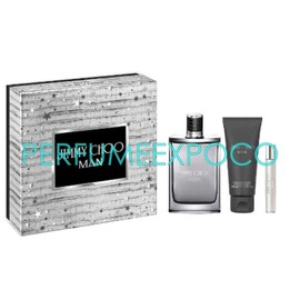 JIMMY CHOO MAN for Men 3pc Gift Set 3.3oz S/G+0.25oz EDT SPR+3.3oz EDT SPR