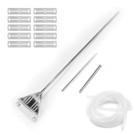 CIELONI 304 Higher Quality Algae Scraper for Glass Aquariums,Broadhead Blades 2.44 Inches Length 26.3 Inches, 10 Original Blades.2 Meters Fish Tank Air Hose，Aquarium Cleaning Tools