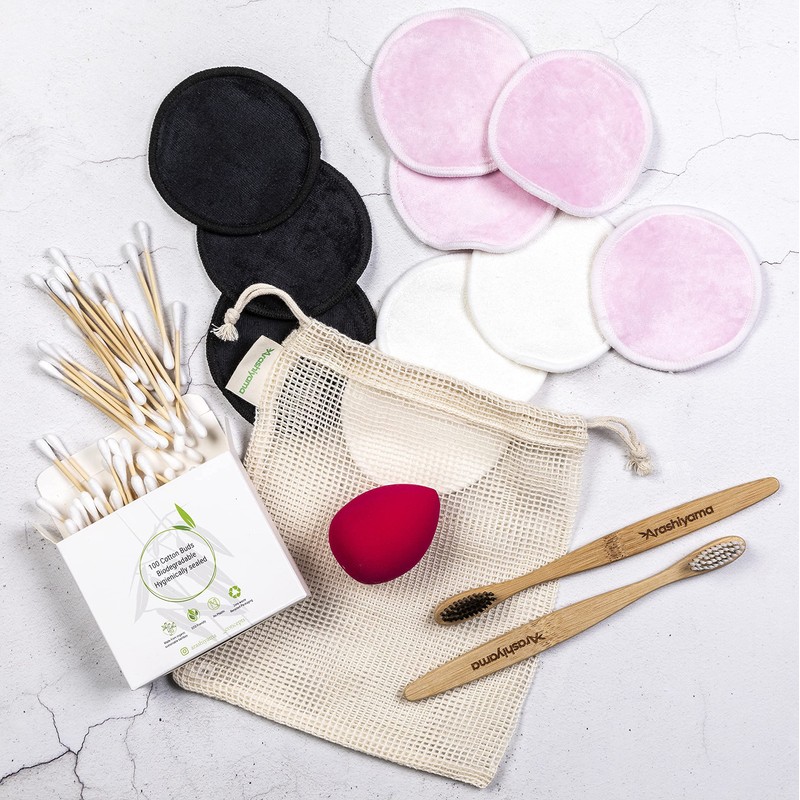 Arashiyama® Twilight Toolkit I 15 Reusable Bamboo Makeup Remover Pads,
