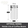Oggi Large Clear Canister with Clamp Lid, 72 oz -