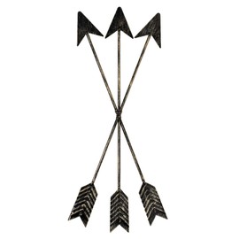 DECORKEY Metal Arrow Wall Decor, Distressed Native American Decor, Wall Hanging Decorative Wall Art for Nursery Gallery Wall, Farmhouse Indoor Outdoor Decoration