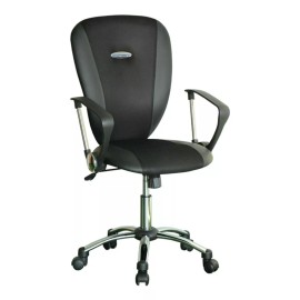 Sillas ADS Silla de escritorio ADS Wilard ergonómica  negra con tapizado de piel sintética