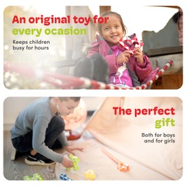 CUBIDI® Original Magic Snake - 24 Blocks Orange | Puzzle Games for Children and Adults | Ideal as Party Bags Children's Birthday Party Favours or Small Gifts for Children