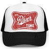 Olive Loves Apple It's River Time Trucker Hat for Men