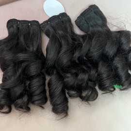 US Shipping Natural Raw Human Hair Bundles Fumi Bouncy Curly , Baby Curly Human Hair Burmese Curly, Indian Curly Hair Bundlescolor: Afro Kinky, Stretched Length: 10 inches