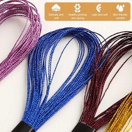 12 Skeins Embroidery Threads,Multicolour Embroidery Thread String Sparkly Floss Glitter,Cross Stitch Thread,Gold Embroidery Thread for for Craft DIY Bracelets Knitting