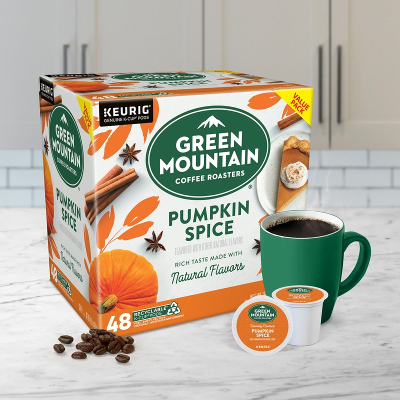 Green Mountain Coffee Roasters Pumpkin Spice Coffee, Keurig Single Serve
