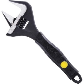 Alaxy safety solutions 8 inch/215mm Adjustable Wrench, 36mm Wide Jaw Opening Adjustable Spanner, CR-V Rustproof Plumbing Tool with Ergonomic Grip