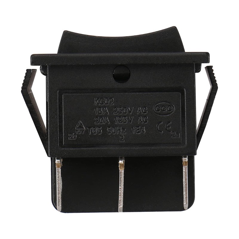 Baomain Momentary Rocker Switch 6 Pin DPDT Button On/Off/On AC