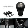Riloer 5 Speed ​​Universal Leather Gear Shift Knob, Manual Car