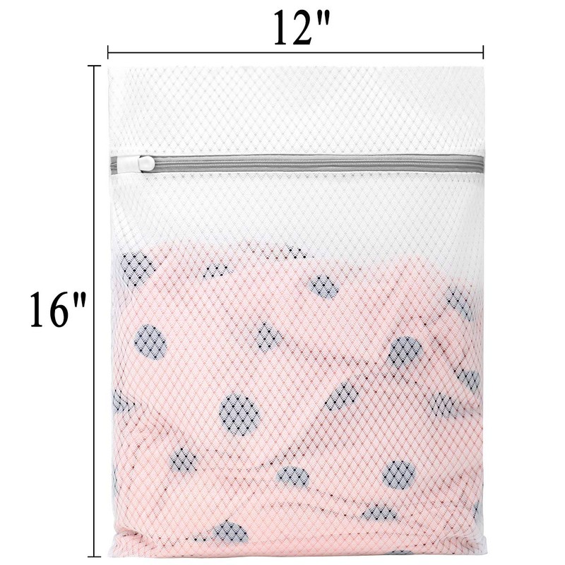 Muchfun 3Pcs Durable Diamond Mesh Laundry Bags for Delicates 12