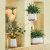 Lechuza Yula Flower, white/grey silk matt, high-quality plastic, suitable for