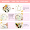 Zhenqing Sunflower Daisy Embroidery Kit for Beginners, Floral Needlework Kit