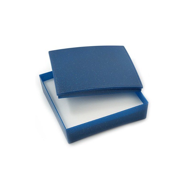 Avalaya Plastic Jewellery Box – Blue Gift Case for Earrings,