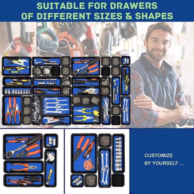 Vexercisehoop Tool Box Organizer, Tool Drawer Organizer Tray Divider, Toolbox
