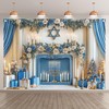 Swepuck 7x5ft Fabric Happy Hanukkah Blue and White Photography Backdrop