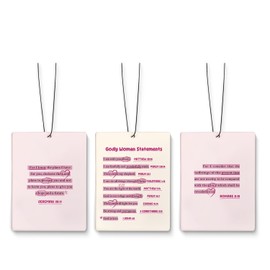 Dilemat Pink Bible Car Air Freshener,Cute Religious Air Freshener Hanging 3 Pcs for Cars Closet Drawer or Books Office,Preppy Christian Car Accessories Mirror Decor for Women Friends