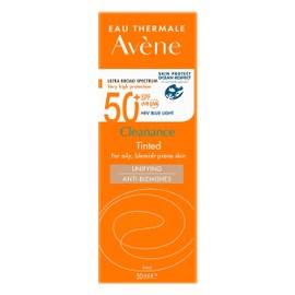 Avene Cleanance, Protector Solar FPS 50+ con Color, 50ml