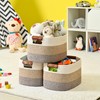 Cotton Rope Storage Basket Woven Shelf Storage Bin with Detachable