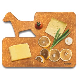 Cuisiland 12x9'' Cheese Cutting Board – Eco-Friendly Wood Fiber Design | Perfect Kitchen Gift for Christmas (Dog)