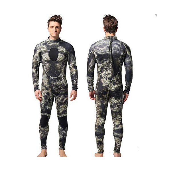 MYLEDI Mens Wetsuit 3mm Neoprene One Piece Full Body Camouflage Scuba Diving Suit for Warm Keeping Surfing Swimming Spearfishing (MY002, L)
