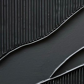 NANKAI Art Hand-Painted Thick Texture Black Minimalist Oil Painting 24x48 Inch Large Home Wall Decorative Art Painting