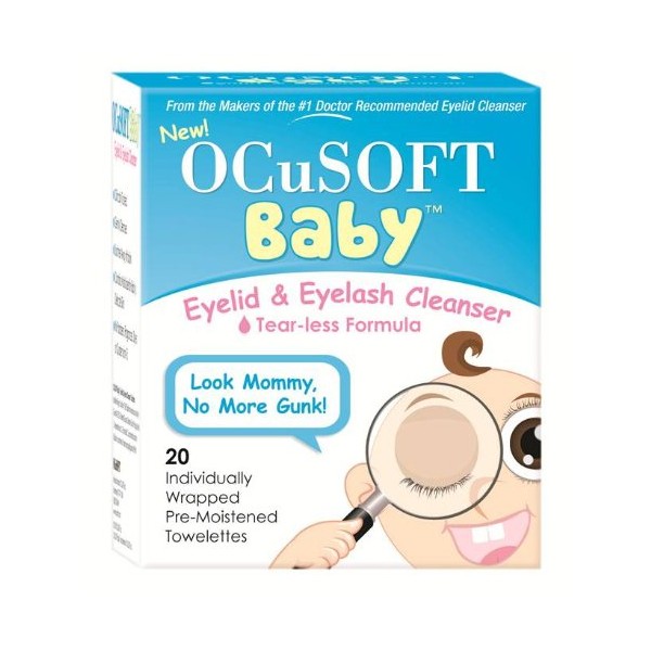 OCuSOFT Baby Eyelid and Eyelash Cleanser, Pre-Moistened Towelette, 20 Count