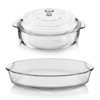 Libbey Baker's Basics 2 Piece Glass Casserole Baking Dish Set