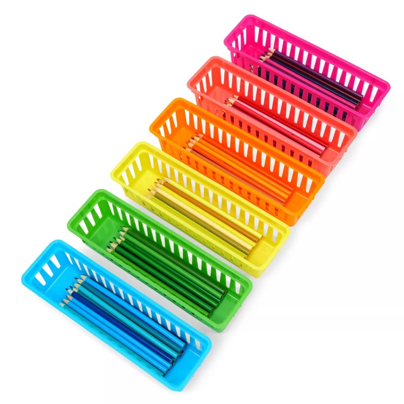 Juvale 12-Pack Pencil Holder Trays and Organization Baskets - Plastic