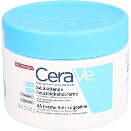 CeraVe SA Urea Glättende Feuchtigkeitscreme für den Körper, Creme für trockene, raue und unebene Haut, Mit Urea, Salicylsäure, Hyaluron und 3 essenziellen Ceramiden
