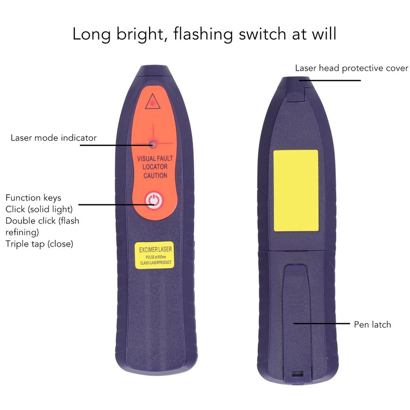 Fiber Visual Fault Locator Optic Network Cable Tester Meter Red