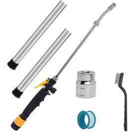 6 Pack RV Water Heater Anode Rod with Flush Wand Hex Wrench Socket Set, 2Pcs 9.25"L x 3/4"NPT Thread Magnesium Rods for Suburban, Mor-Flo, RV Water Heater Flush Wand for Cleaning Water Heater