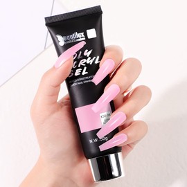 Beautilux Acrylic Gel Long Lasting Nail Art Gel Nail Extension Natural Look Colour Tube UV Gel Nail Extension Nail Gel 50 ml