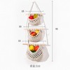 Wallfire Hanging Fruit Basket, 3 Tier Cotton Rope Baskets, Produce