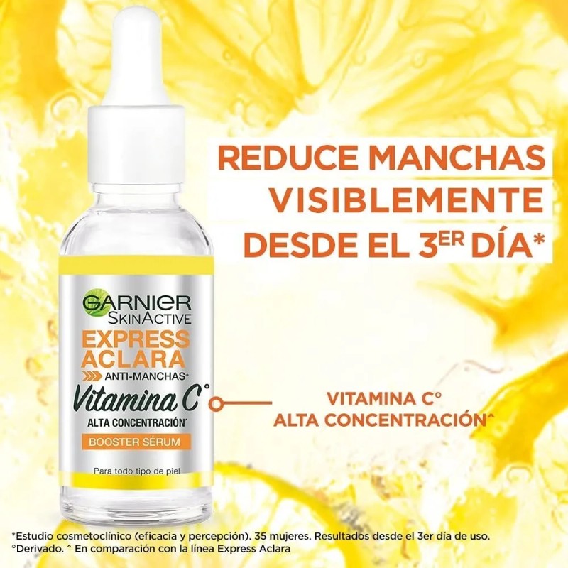Serum Antimanchas Garnier Express Vitamina C Aclara 30ml Todo Tipo