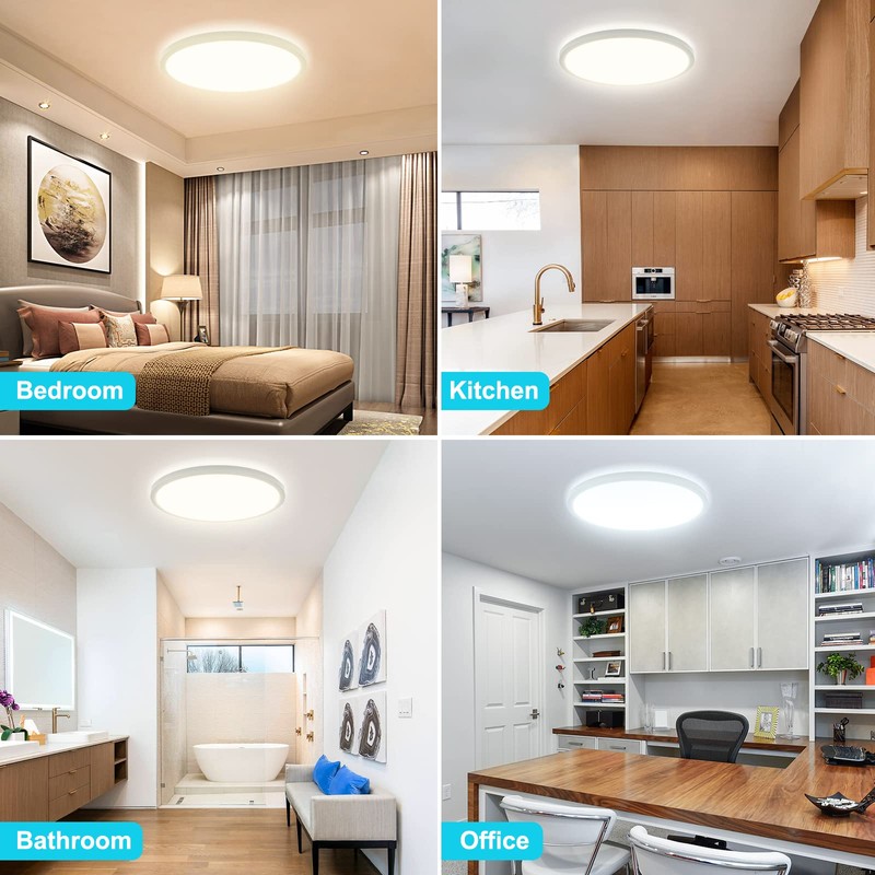 libtit 3 Pack 13 Inch LED Flush Mount Ceiling Light,