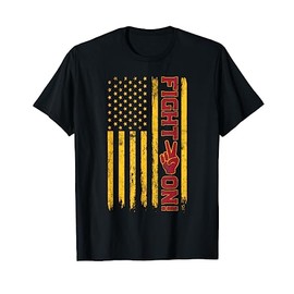 USC American Flag Fight On! V Sign T-Shirt