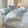 Covebett Bed Linen 155 x 220 cm Blue White Checked