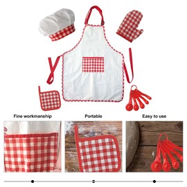Toyvian 1 Set Kids Cooking Apron Tools for Kids Easy Bake Oven Kids Baking Kits Accessories Barbecue Toddler