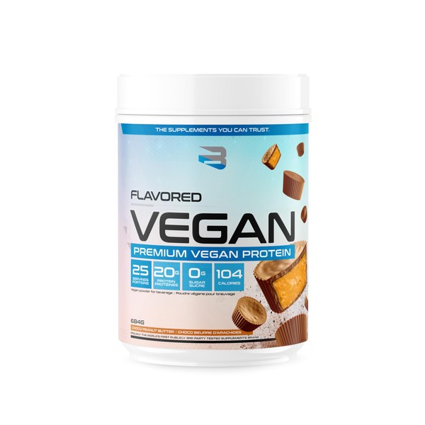 Believe Supplements Flavored Vegan Protein Powder - Plant-Powered Muscle Growth