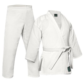 Agile Dragon Karate Uniform for Kids & Adults Lightweight Student Karate Gi Martial Arts Uniform with Belt (White, 6 (6'2" / 200lbs))