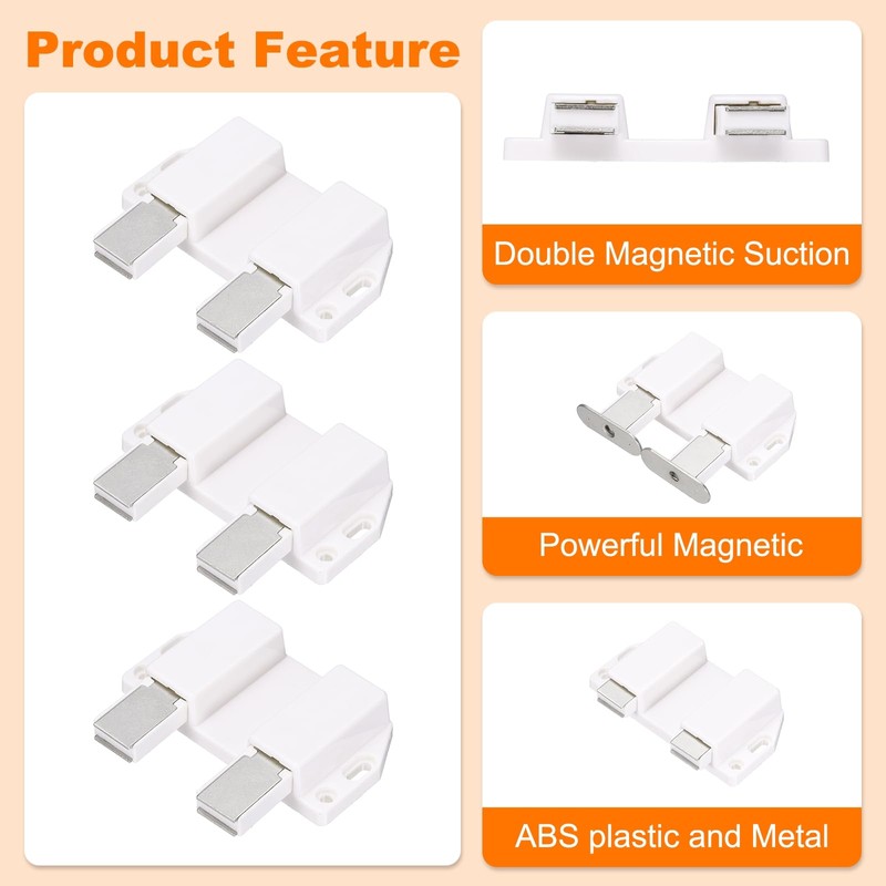 sourcing map 4Pack Magnetic Touch Latches, Push to Open Magnet