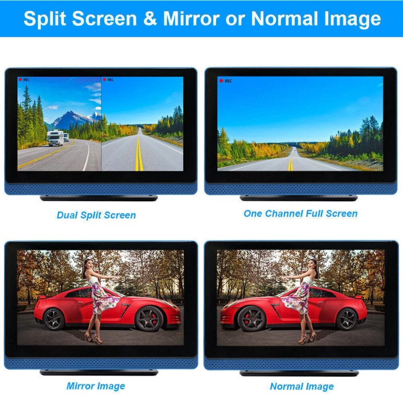 Yuanting RV Backup Camera Side Rear View System 7" DVR